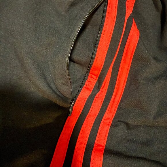 Adidas X Calabasas Track Pants Yeezy 3 Stripes Red/Black Season 4 Unisex 2XL - Picture 5 of 5
